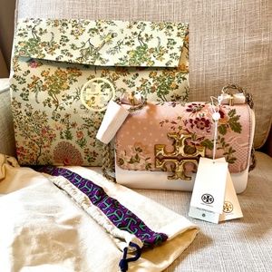 NWT Tory Burch Limited Edition Pink Sugar Berry ELEANOR SMALL Shoulder BAG